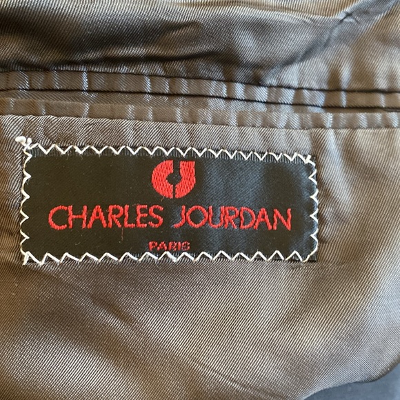 CHARLES JOURDAN PARIS SUIT JACKET BLACK SIZE 44 SHORT 100% WORSTED WOOL🖤🧥 - Picture 5 of 6